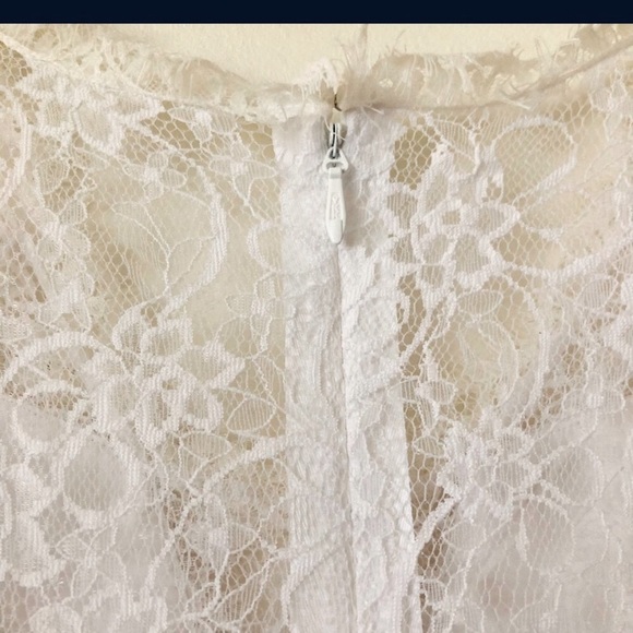 BCBGeneration Womens Lace White Mini Party Dress 8 - Picture 6 of 7